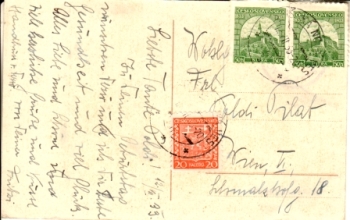 Srdečné přání / rodinné štěstí CZ 1933 95 002 ●